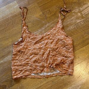 Rust Zebra Print Pattern Camisole Top